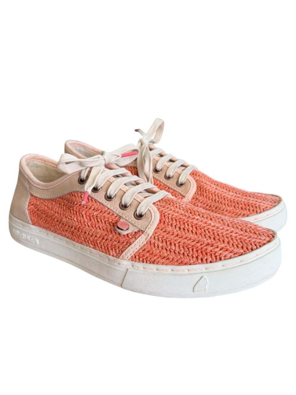 Sundance Satorisan Womens Heisei Woven Raffia Sneakers Pink EU 41 US 9.5 Boho